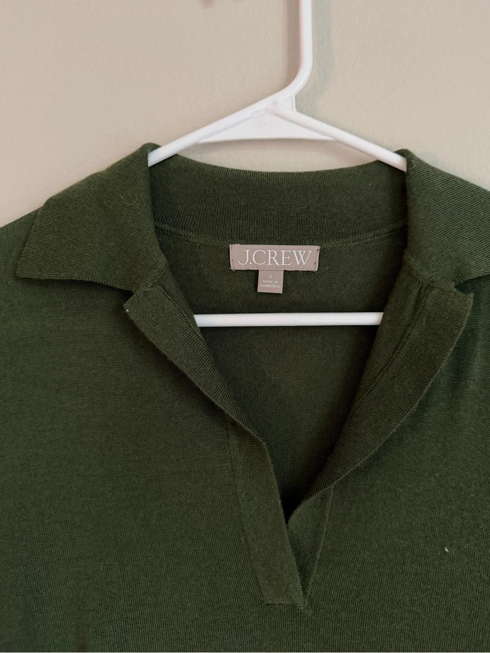 J. Crew Short Sleeve Polo Top in Dark Green